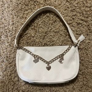 Juicy couture White Embossed Women's Bag with Chain Detail